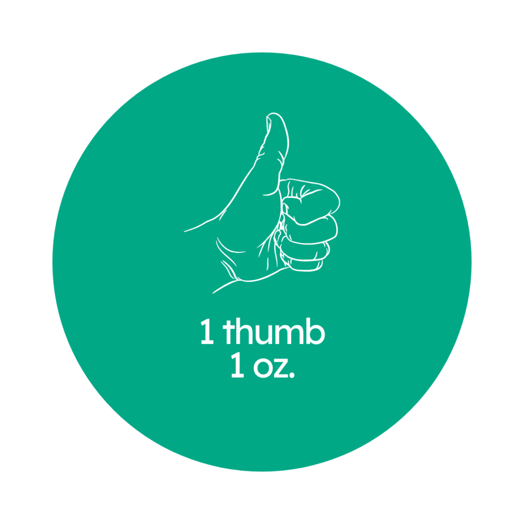 1 thumb
1 oz