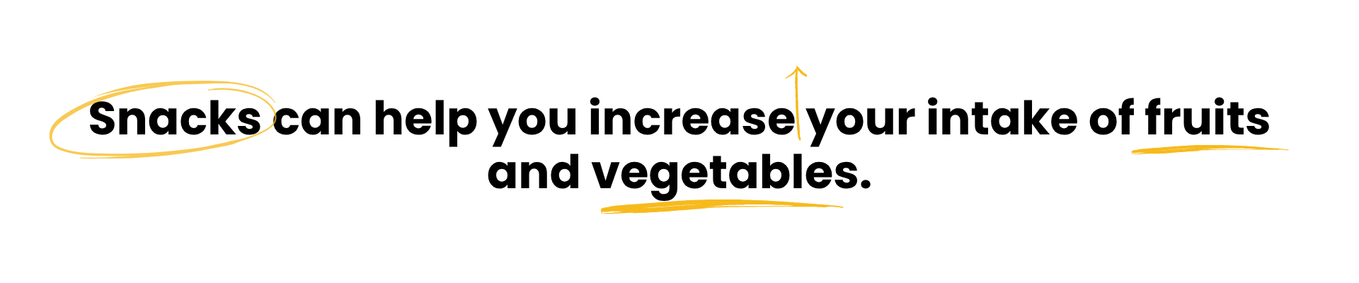 Snacks can help you increase your intake of fruits and vegetables.