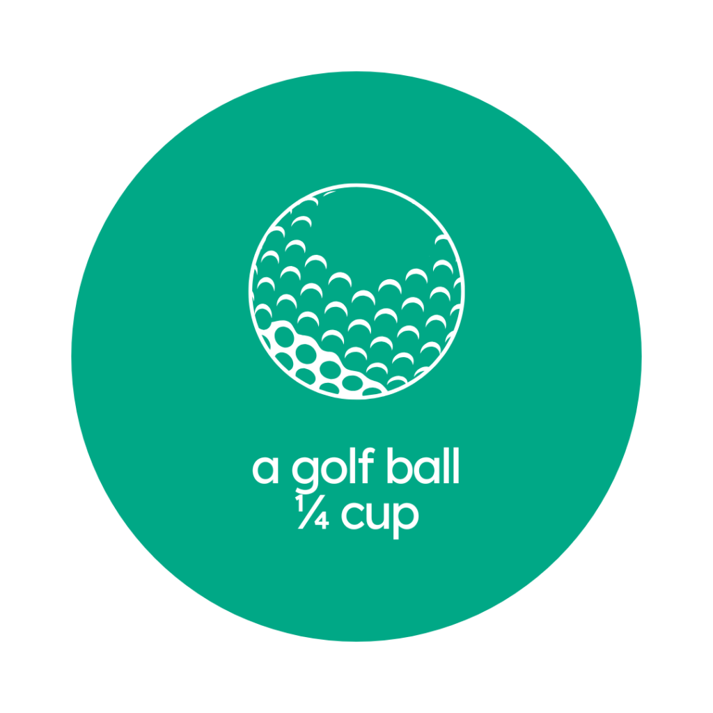 a golf ball
¼ cup